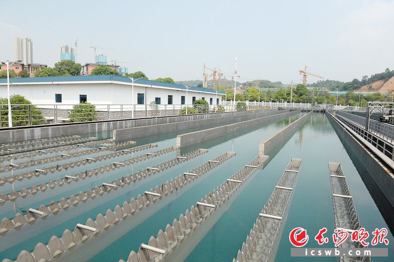 长沙第六水厂位于开福区芙蓉北路与兴联路、创远路交会处西北角，占地面积157.36亩，项目一期供水能力为10万吨/日，远景总规模为50万吨/日。